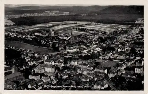 Ak Sankt Ingbert im Saarland, Fliegeraufnahme