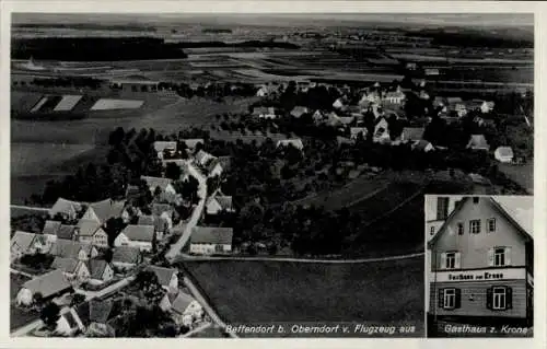 Ak Beffendorf Oberndorf am Neckar, Luftaufnahme, Gasthaus zur Krone