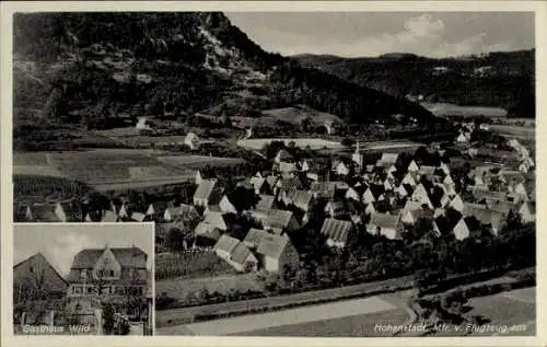 Ak Hohenstadt Pommelsbrunn Mittelfranken, Fliegeraufnahme, Gasthaus und Metzgerei Wild