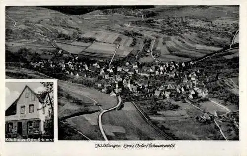 Ak Gültlingen Wildberg im Schwarzwald, Fliegeraufnahme, Kaufhaus Otto Schimpf