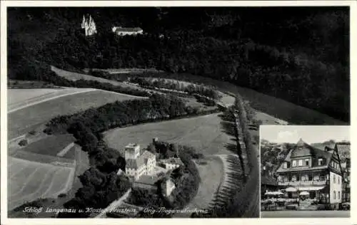 Ak Obernhof an der Lahn, Kloster Arnstein, Schloss Langenau