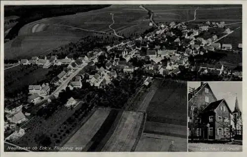 Ak Neuhausen ob Eck Baden Württemberg, Fliegeraufnahme, Gasthaus zur Krone