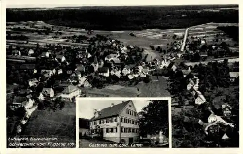 Ak Neuweiler im Schwarzwald, Fliegeraufnahme, Gasthaus zum goldenen Lamm