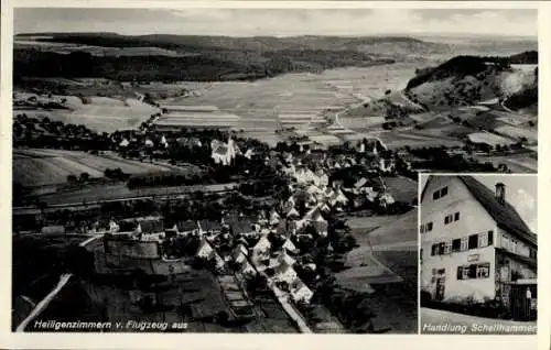 Ak Heiligenzimmern Rosenfeld im Zollernalbkreis Württemberg, Fliegeraufnahme, Handlung Schelhammer