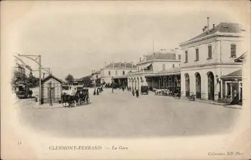 Ak Clermont Ferrand Puy de Dôme, Bahnhof