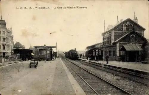 Ak Wimereux Pas de Calais, Bahnhof Wimille-Wimereux