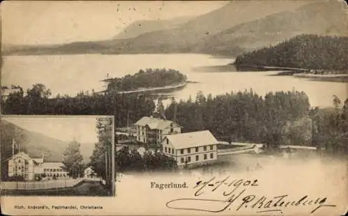 Ak Fagerlund Norwegen, Panorama, Hotel