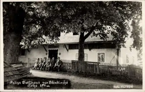 Ak Kirchberg am Wechsel in Niederösterreich, Fallys Gasthaus zur Odenkirche