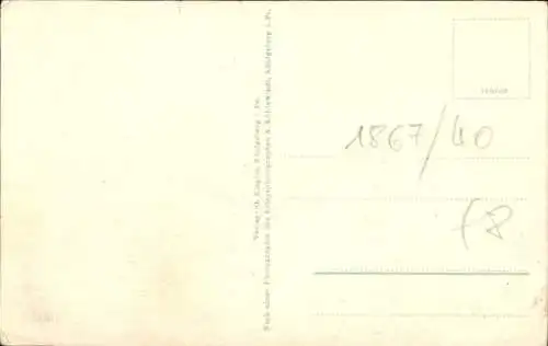 Ak Schelesnodoroschny Gerdauen Ostpreußen, zerschossene Häuser, Luftbild