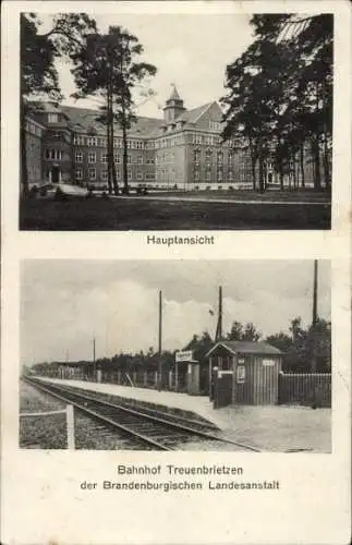 Ak Treuenbrietzen in Brandenburg, Bahnhof der Brandenburgischen Landesanstalt