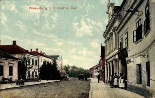 Ak Wieselburg an der Erlauf Niederösterreich, Straßenpartie