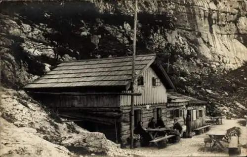 Ak Simonyweg Oberösterreich,Tiergartenhütte, Schutzhütte