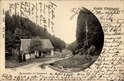 Ak Saargrund Eisfeld in Thüringen, Marienmühle