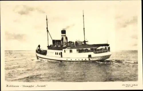 Ak Insel Hiddensee in der Ostsee, Dampfer Swanti