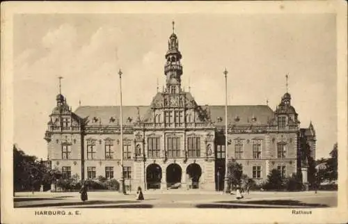 Ak Hamburg Harburg, Rathaus