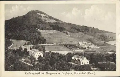 Ak Königswinter am Rhein, Oelberg, Ölberg, Oelberg, Margareten-, Sophien-, Marienhof