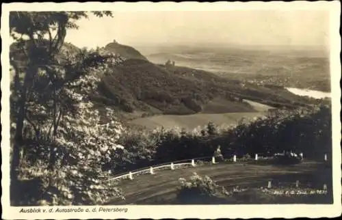 Ak Petersberg Königswinter, Blick von der Autobahn auf den Petersberg