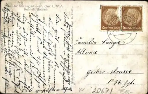 Ak Reinfeld in Holstein, Blick in den Park und auf die Liegehalle