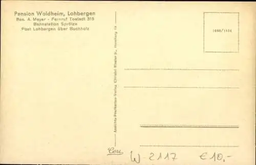 Ak Sprötze Buchholz in der Nordheide, Waldheim Lohbergen, Veranda