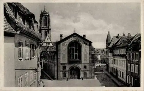 Ak Sélestat Schlettstadt Elsass Bas Rhin, Kornmarkt und Stadtbibliothek, Museum