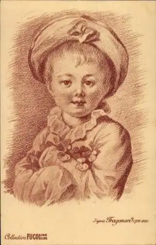 Künstler Ak Fragonard, Kinderportrait, Collection Fucosine, Fucobiline