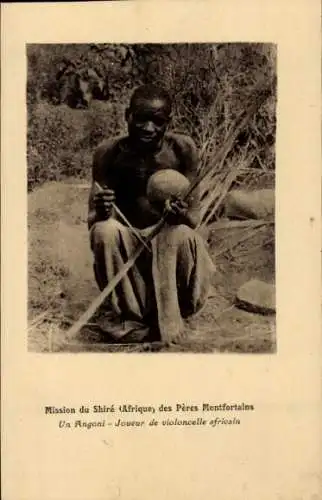 Ak Malawi, Mission du Shiré des Pères Montfortains, Un Angoni, Joueur de violoncelle africaine