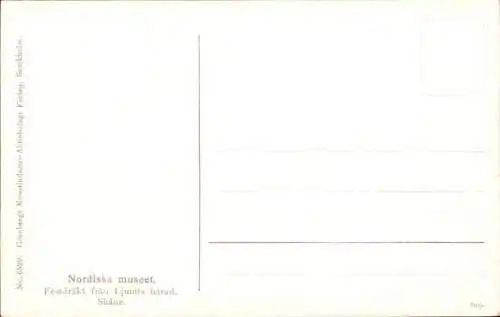 Künstler Ak Frau in schwedischer Tracht, Portrait