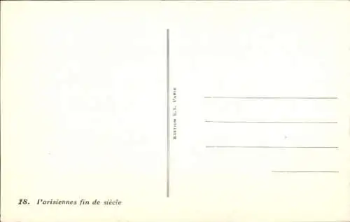 Ak Parisiennes fin de siècle, Frau in Unterwäsche, Strümpfe, Schuhe, Stühle