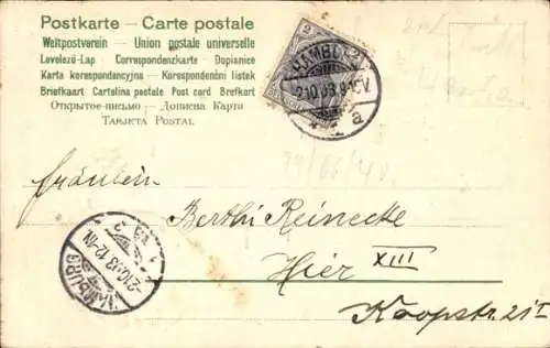 Präge Ak Engel, Blumen, Tauben, Vergissmeinnicht