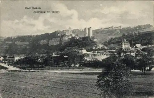 Ak Bad Kösen Naumburg an der Saale, Rudelsburg,  Rudelsburg mit Saaleck