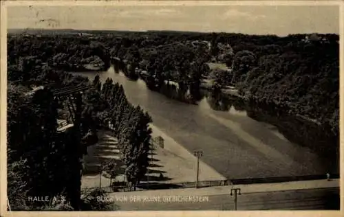 Ak Giebichenstein Halle an der Saale, Blick von der Ruine Giebichenstein.