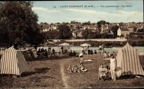 Ak Dampmart Seine et Marne, Les Bains