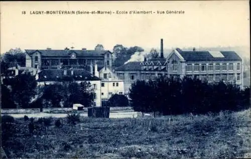 Ak Montévrain Seine et Marne, Ecole d'Alembert, Vue Generale