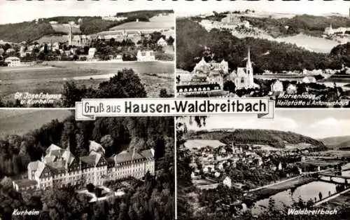 Ak Waldbreitbach an der Wied, Sankt Josefshaus, Kurheim, Marienhaus, Antoniushaus, Gesamtansicht