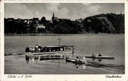 Ak Wetter an der Ruhr, Harkortsee, Boot, Kanus