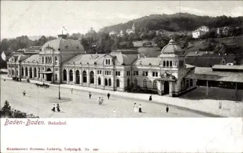 Ak Baden Baden am Schwarzwald, Bahnhof