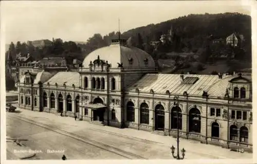 Ak Baden Baden am Schwarzwald, Bahnhof