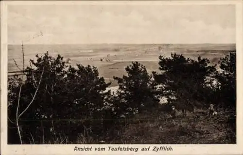 Ak Zyfflich Kranenburg am Niederrhein, Ansicht vom Teufelsberg