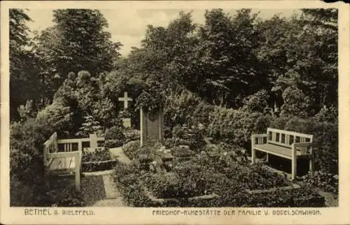 Ak Bethel Bielefeld in Nordrhein Westfalen, Friedhof-Ruhestätte Familie von Bodelschwingh