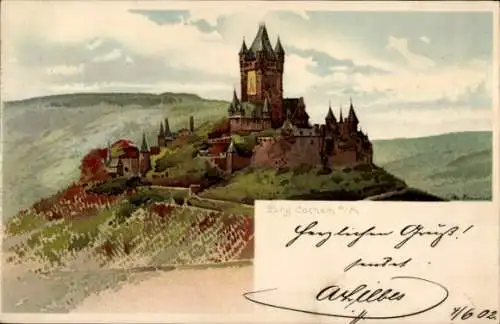 Ak Cochem an der Mosel, Burg Cochem