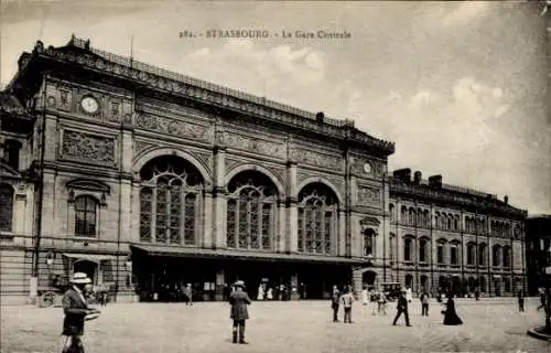 Ak Straßburg Straßburg Elsass Bas Rhin, Hauptbahnhof