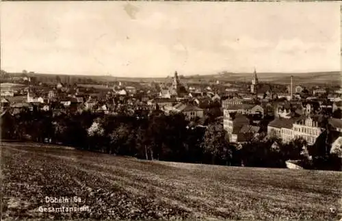 Ak Döbeln in Mittelsachsen, Gesamtansicht des Ortes und Umgebung