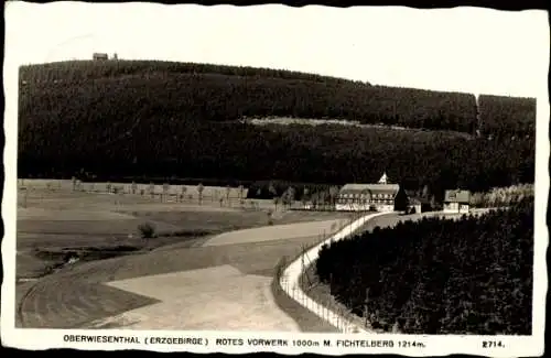 Ak Oberwiesenthal im Erzgebirge, Fichtelberg, Rotes Vorwerk