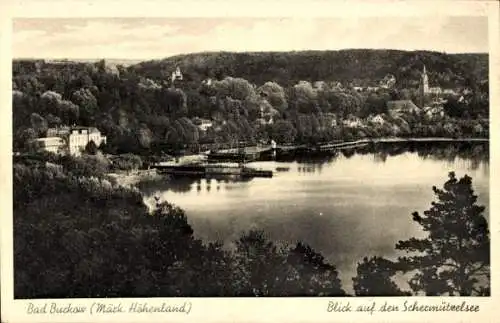 Ak Buckow in der Märkischen Schweiz, Blick auf den Schermützelsee, Panorama