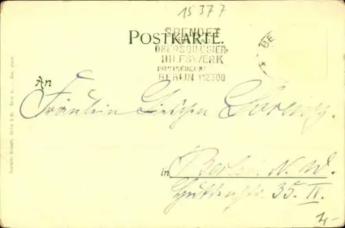 Künstler Ak Buckow in der Märkischen Schweiz, Totalansicht vom Ort, Kirche