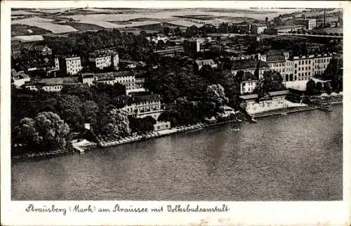 Ak Strausberg in der Mark, Straussee, Volksbadeanstalt