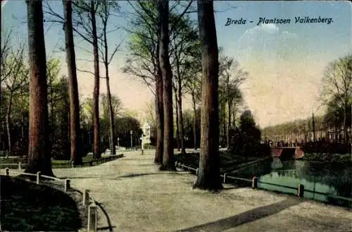 Ak Breda Nordbrabant Niederlande, Breda Plantsoen Valkenberg.