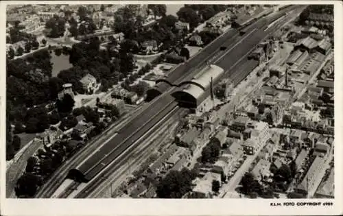 Ak Haarlem Nordholland Niederlande, Bahnhof und Prinsen Bolwerk