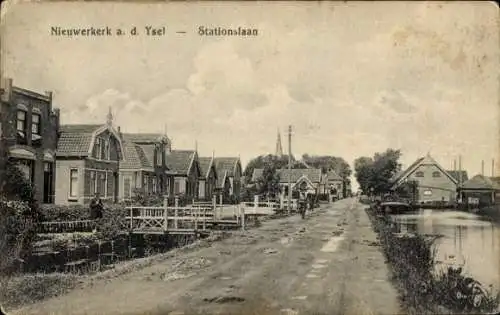 Ak Nieuwerkerk aan den IJssel Südholland, Stationslaan