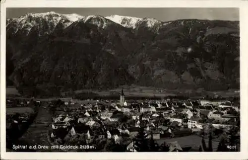 Ak Spittal an der Drau Kärnten, Gesamtansicht, Goldeck